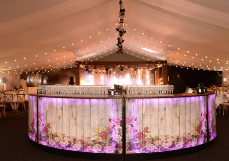 Themed party night showing beautiful bar and lighting